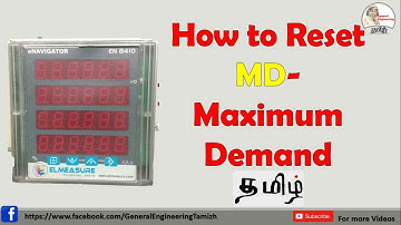 How to reset MD-Maximum Demand in 3 phase Energy meter, Kwh meter,-Elmeasure EN8410 eNAVIGATOR