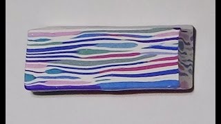 Polymer Clay Cane - Random Uneven Stripes