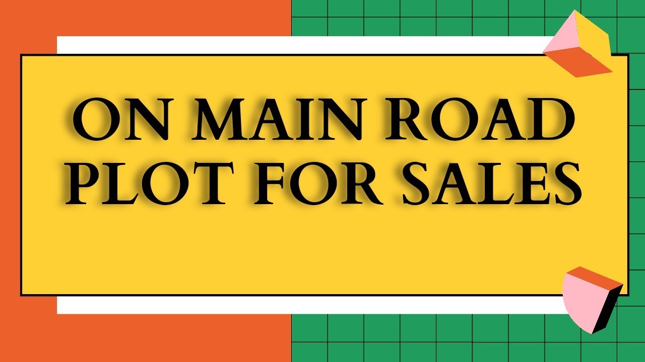 On main road plot for sales near Redhills YouTube