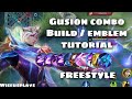 HOW TO USE GUSION⚡/ BUILD / EMBLEMS/ COMBO TUTORIAL💯⚡