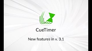 CueTimer 3.1 feature overview