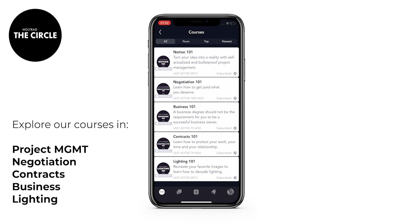 The Holyrad Circle - Online Courses!