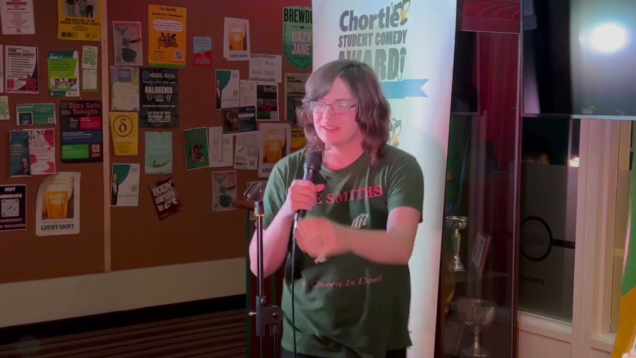Evan Hall at the Chortle Student Comedy Award