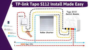 Wiring And Install TP-Link Tapo S112 Smart Switch Module On Roller Shutter  I Smart Home Automation