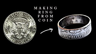 Making a ring from Kennedy half dollar