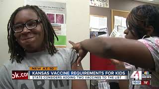 Kansas students may nee new vaccines to attend school this fall
