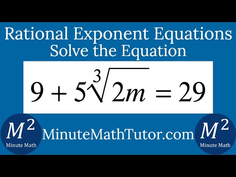 Solve 9+5 cbrt(2m)=29