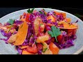 Ensalada fresca de naranja y repollo