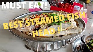 Malaysia food court | Best Steamed Fish Head | Best food to eat in Happy Garden!