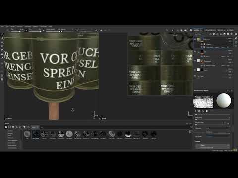 Grenade Modeling - Modeling, Unwrapping & Texturing in Maya & Substance Painter | 3. Texturing