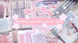 Cutest + most aesthetic stationery haul ft. Temu  RosyPosy Sticker book, binder notebook, gel pen
