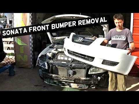 HYUNDAI SONATA FRONT BUMPER COVER REMOVAL REPLACEMENT