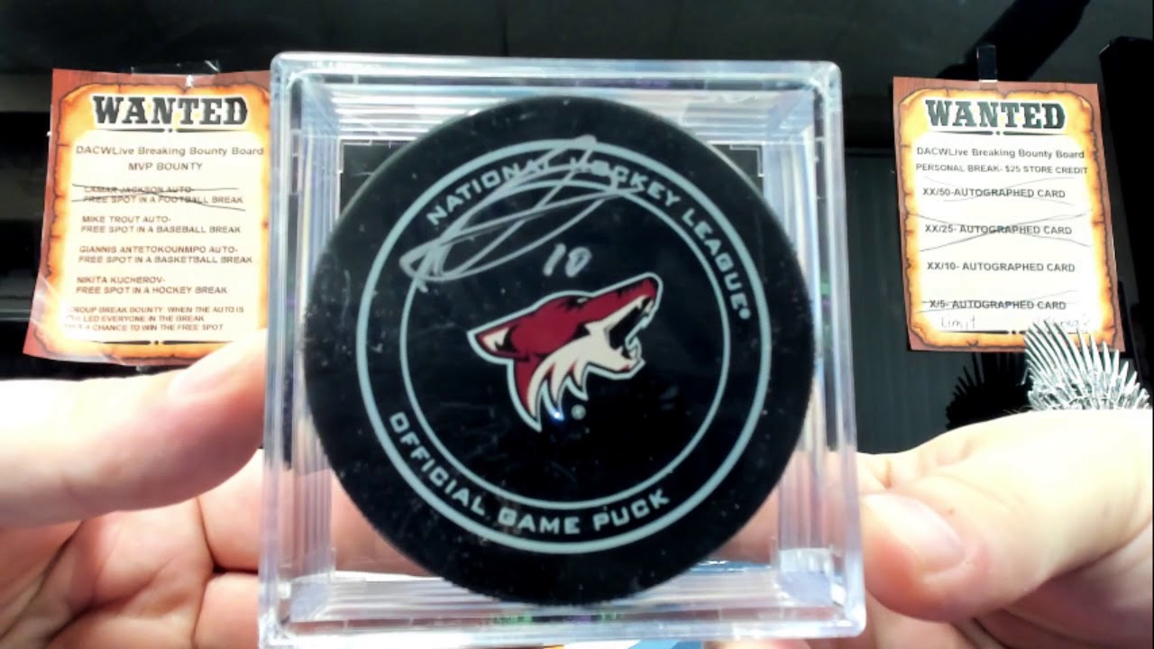 Nate's Hit Parade Official signed hockey puck break YouTube