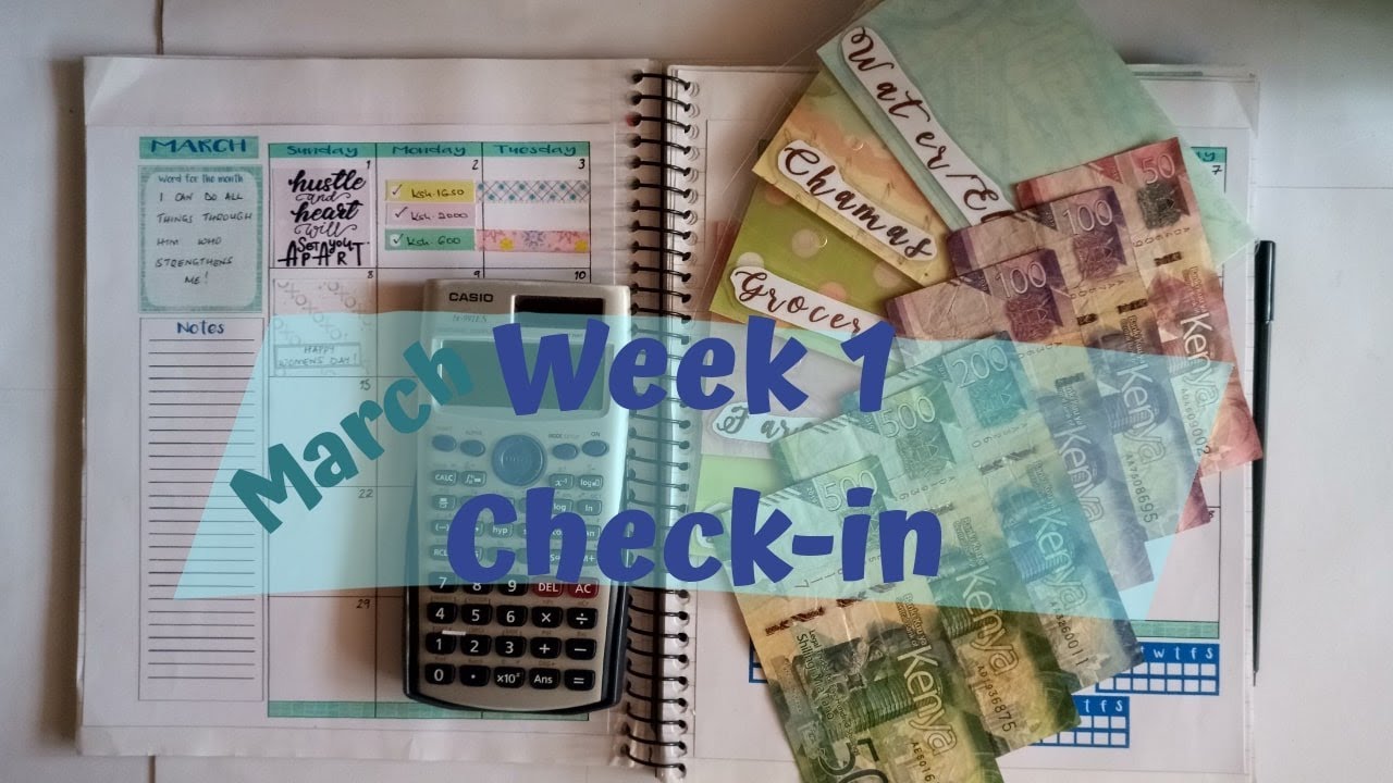 Picture of Week 1 Check In Using Cash Envelopes | Budget With Me - March 2020 ...