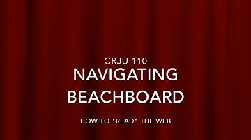 Navigating BeachBoard