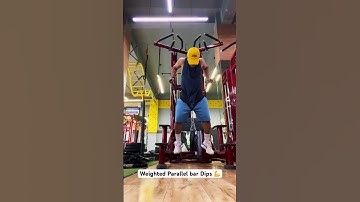 💪Weighted Parallel Bar Dips💪 #bodyweightworkout #fitness #video #shorts #coach #yogeshfitness