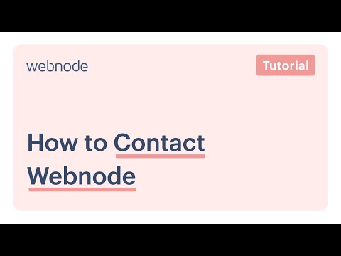 How to contact Webnode