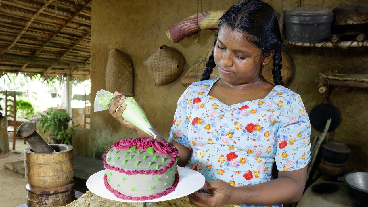 Icing cake . Today I am making the icing cake in a special way. .village kitchen recipe