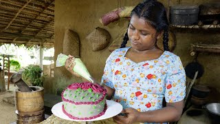 Icing cake . Today I am making the icing cake in a special way. .village kitchen recipe