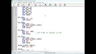 Assembly Language Tutorial: Multi-Digit Input from user + Arithmetic Operations (ADD, SUB, MUL, DIV)