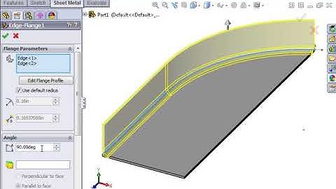 SolidWorks Sheet Metal Study, 01 Sheet Metal Design   10 Edge Flange 3