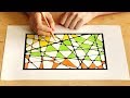 Рисование абстрактного цветного прямоугольника, drawing abstract colourful rectangle