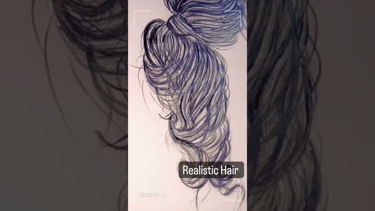How to draw realistic hair? YouTube