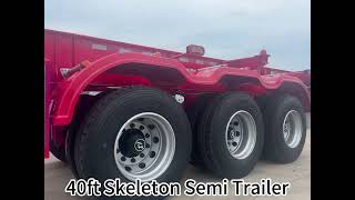 40ft skeleton semi trailer