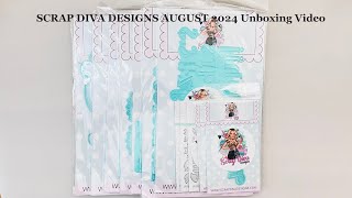 Scrap Diva Designs August 2024 - Unboxing Video #scrapdivadesigns @ScrapDiva29 #papercraft #unboxing