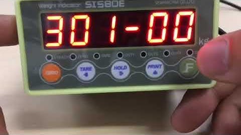 Setting SEWHA SI580 Loadcell Indicator