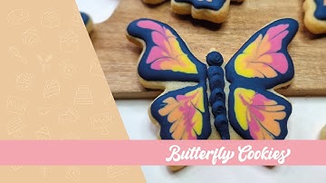 Wet on Wet Butterfly Cookies - Royal Icing