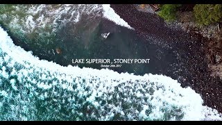 Stoney Point - Lake Superior Surfing - UHD 4k