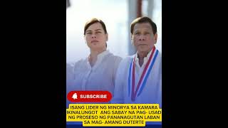 ISANG LIDER NG MINORYA SA KAMARA IKINALUNGOT ANG SABAY NA PAG - USAD NG PROSESO
