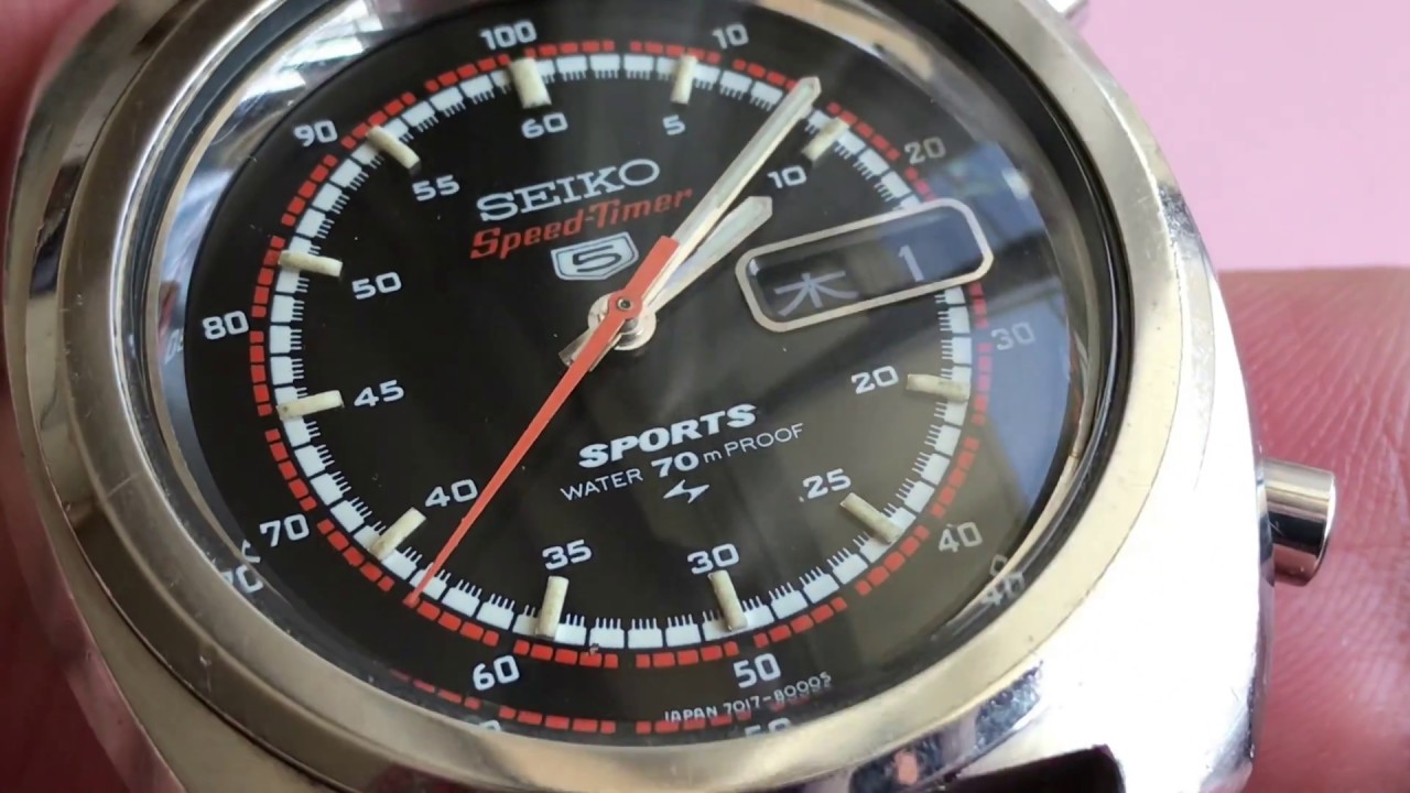 1970 Seiko 5 Speedtimer 7017-8000 - YouTube