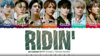 NCT DREAM - 'RIDIN'' (7DREAM Ver.) Lyrics [Color Coded_Han_Rom_Eng] Resimi