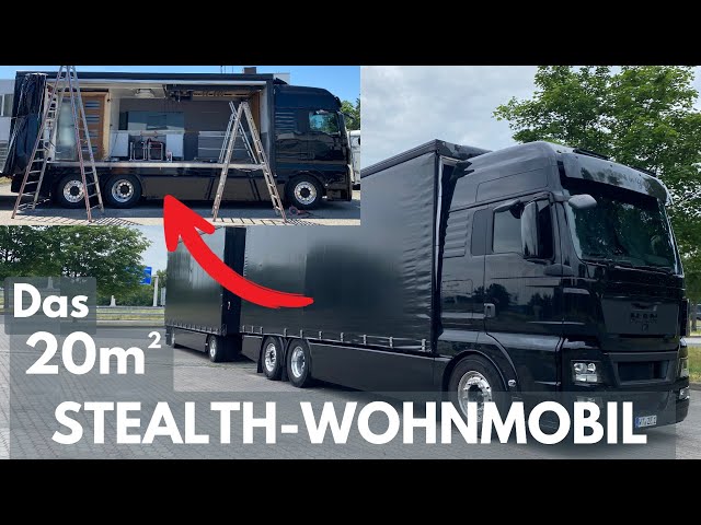 WOHNMOBIL mit Anhänger & Schneemobil Rückzug