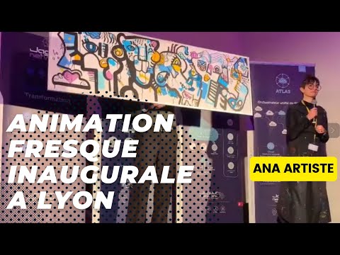 FREE PRO - DC for DATA LYON - Live Painting aNa - Animation fresque inaugurale - Christophe Chazot