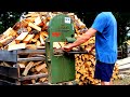 Cutting Firewood with a Water Powered Bandsaw for Free