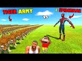 1 Spiderman vs BIGGEST TIGERS ARMY in Animal Revolt Battle Simulator with SHINCHAN and CHOP