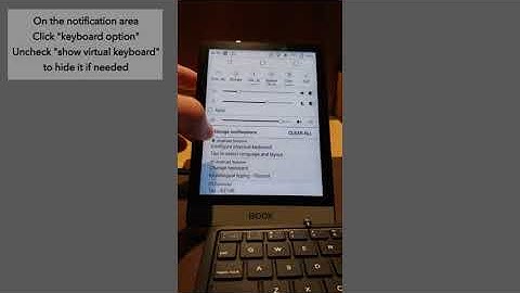Boox Poke 2 Review - Bluetooth Keyboard typing - Hide the Virtual Keyboard