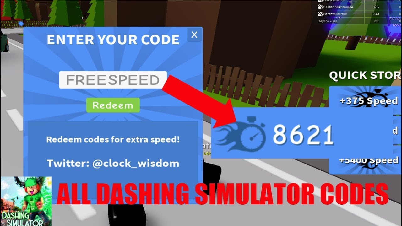 Codes For Dashing Simulator For 5 1 19