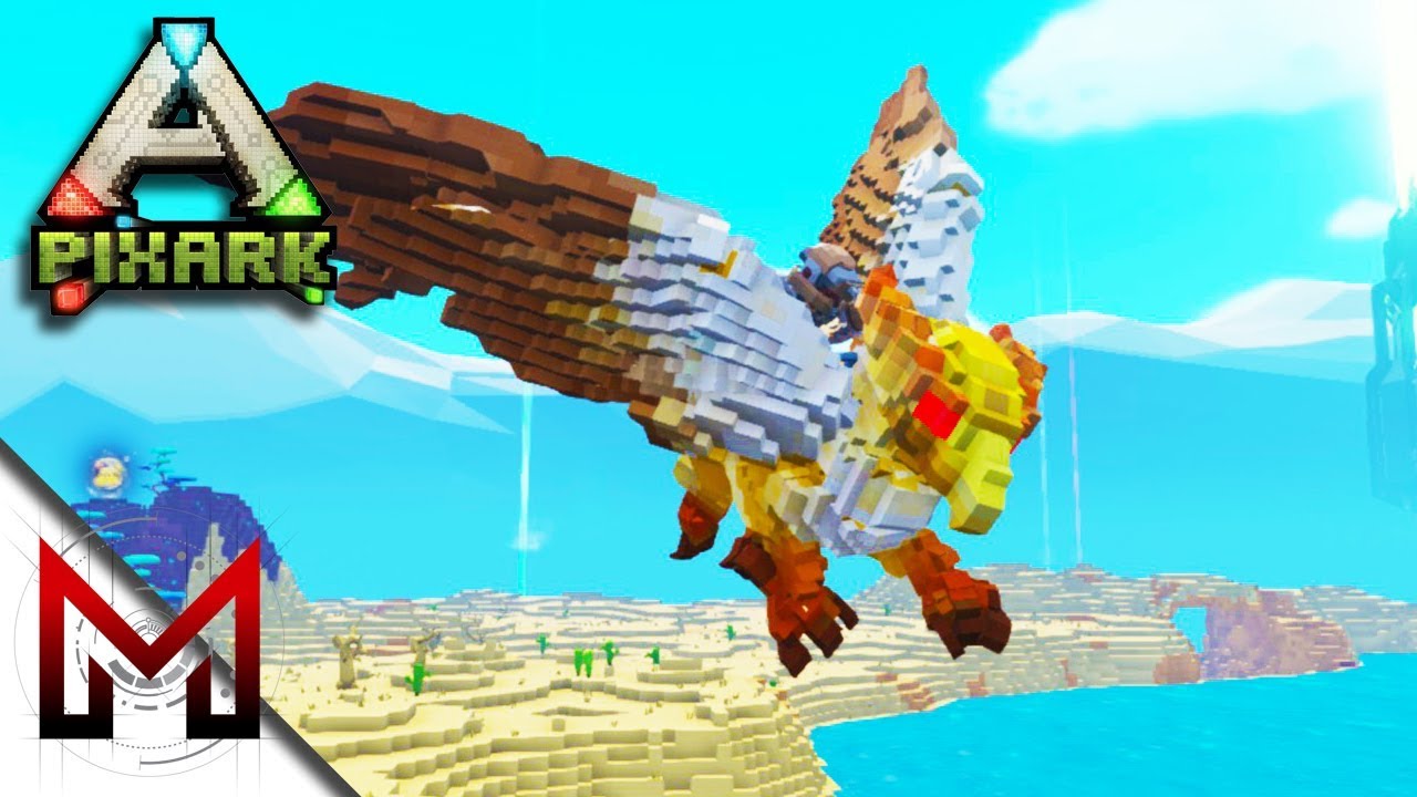 Epic Gryphon Tame! -=- PixARK Gameplay on Pooping Evolved -=- Ep15