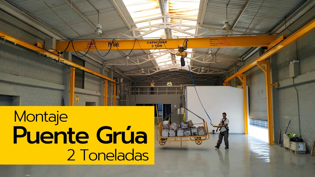 Montaje, Instalación Puente Grúa Monorriel 2 toneladas - Base Militar
