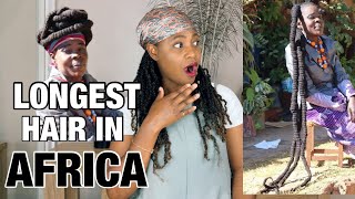 LONGEST natural hair in Africa! WAIT until you hear her routine! #longnaturalhair #naturalhair