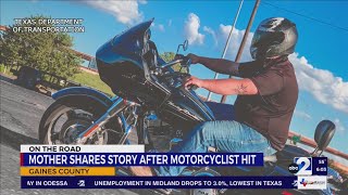 Seorang ibu di Gaines berbagi kisah tragis tentang keselamatan pengendara sepeda motor.