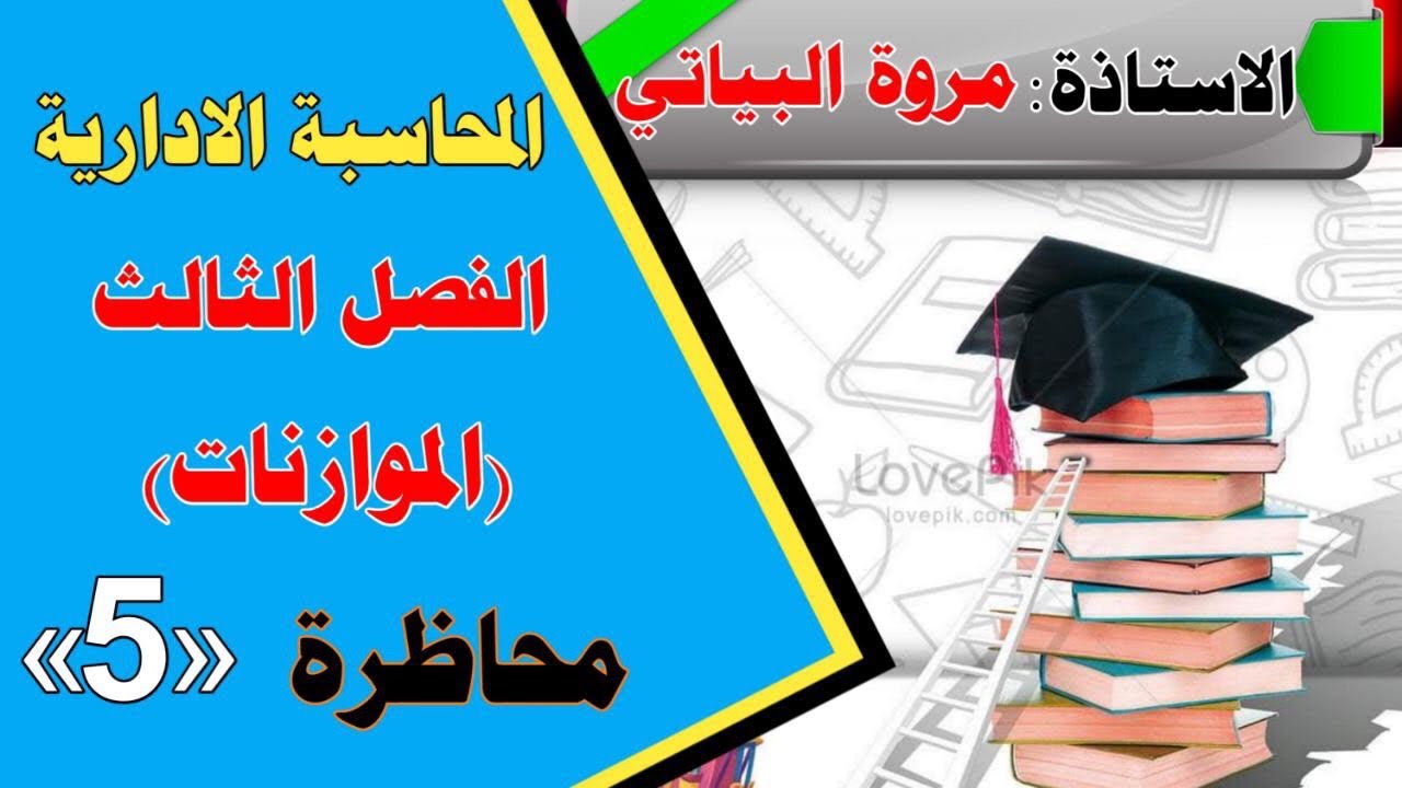 الفصل الثالث/ المحاسبه الاداريه / المحاضره 5/ موازنه ت.ص.غ.م