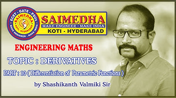 Derivatives  Part-10( Differentiation of Parametric Functions ) for  ECET by Shashikanth Valmiki Sir
