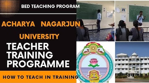 BEd training program //Acharya Nagarjun University Practical Examination //BEd teaching program //