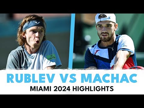 Andrey Rublev vs Tomas Machac Match Highlights | Miami 2024