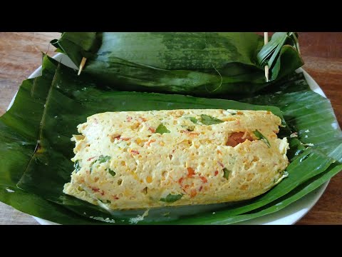 Cara Bungkus Pepes Tahu Daun Pisang